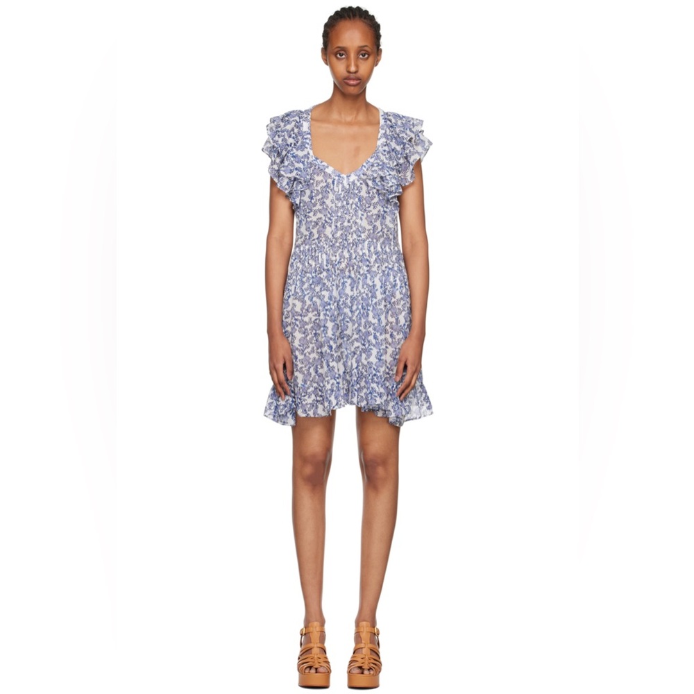 Isabel Marant Blue and White Floral Dress